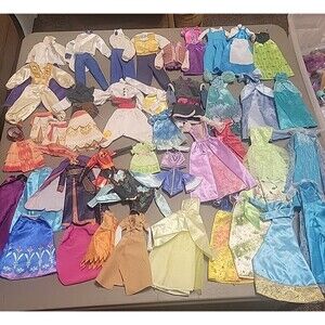 Disney Prince & Princess Doll Clothes Lot  Ariel Frozen Cinderella etc Outfits